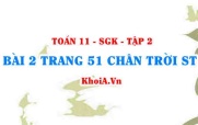 Bài 2 trang 51 Toán 11 Tập 2 Chân trời sáng tạo